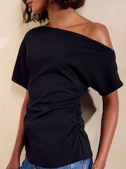 Friends Like These Black Off Shoulder T-Shirt - Image 2 of 5