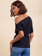 Friends Like These Black Off Shoulder T-Shirt - Image 5 of 5