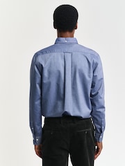 GANT Blue Regular Fit Classic Oxford Logo 100% Cotton Shirt - Image 2 of 4