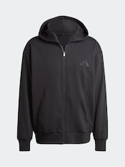 adidas Black All Season Fleece Zip Up Hoodie - Image 6 of 6
