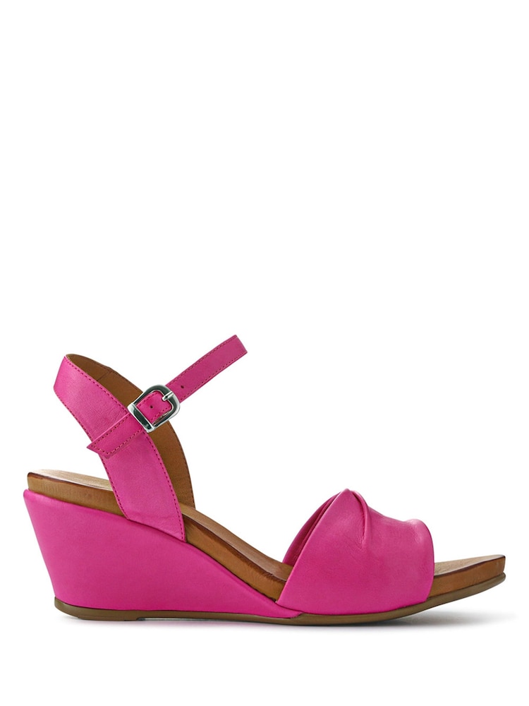 Pavers Pink Adjustable Buckle Wedges - Image 2 of 6 Pavers Pink Adjustable Buckle Wedges - Image 2 of 6