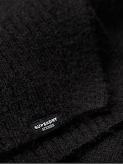 Schwarz - Superdry Oversize-Pullover mit V-Ausschnitt - Bild 5 von 6