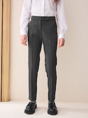 Grey Plain Front School Trousers (3-18yrs) - Image 1 of 7