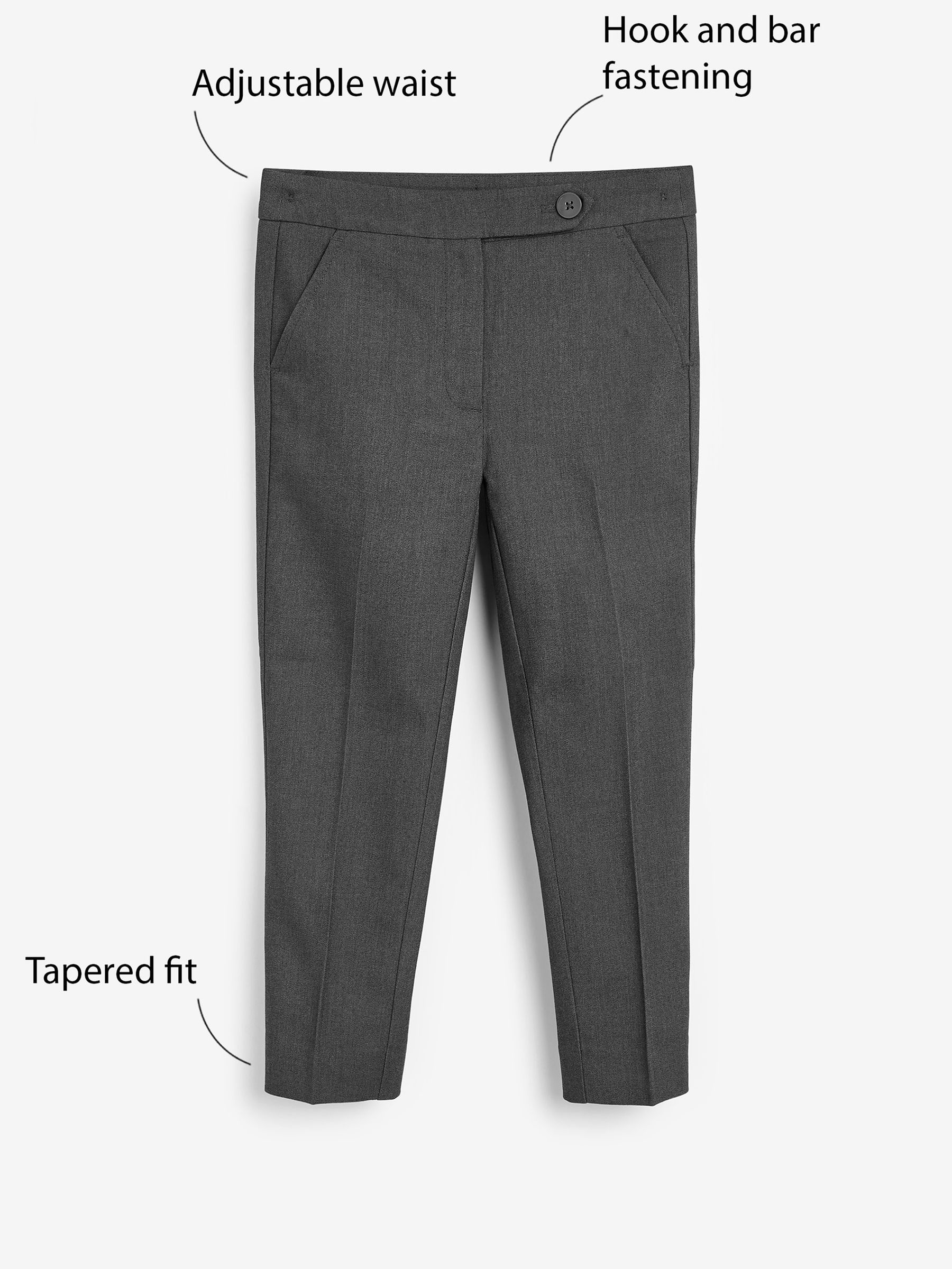 パンツ NTRUL BASIC TROUSERS GRAY 3 Buy Grey Plain Front School Trousers (3-18yrs) from Next USA