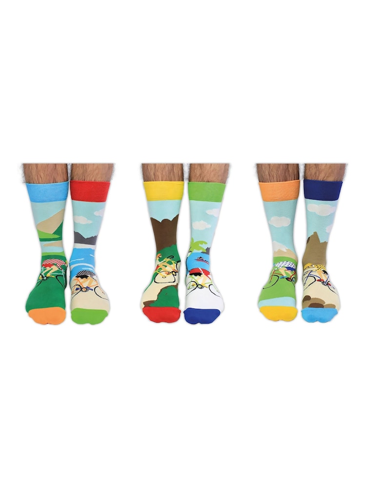 United Odd Socks Blue On Your Bike Cycling Socks - Image 2 of 5