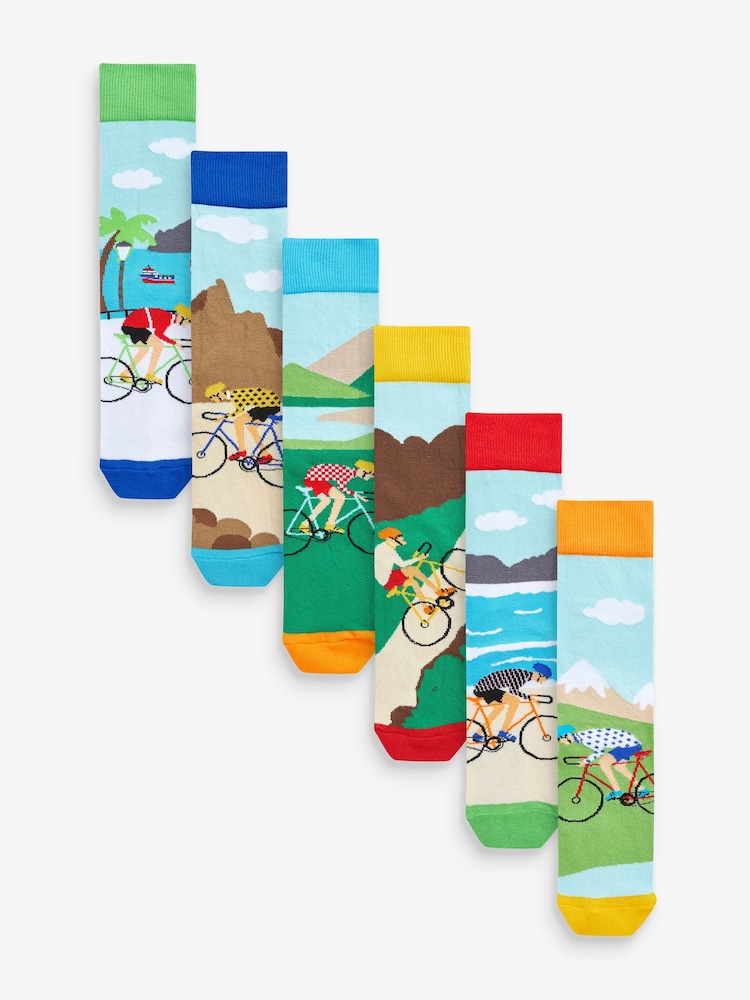 United Odd Socks Blue On Your Bike Cycling Socks - Image 3 of 5