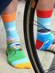 United Odd Socks Blue On Your Bike Cycling Socks - Image 5 of 5