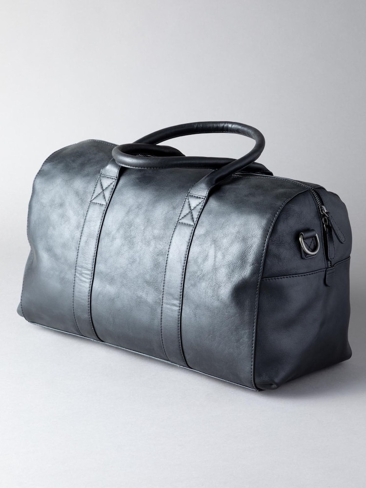 Lakeland Leather Black Scarsdale Leather Holdall - Image 1 of 7
