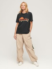 Superdry Eclipse Navy 70s Classic Logo T-Shirt - Image 2 of 5