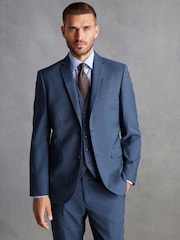 Blue Tailored Signature Tollegno Italian Wool Suit Jacket - Image 2 of 9