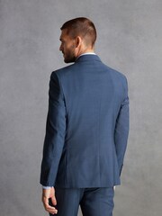 Blue Tailored Signature Tollegno Italian Wool Suit Jacket - Image 3 of 9