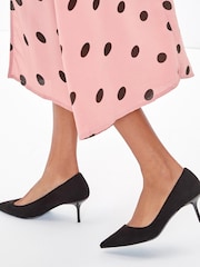 Black Regular/Wide Fit Forever Comfort® Asymmetric Kitten Court Shoes - Image 1 of 5
