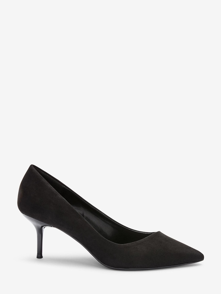 Black Regular/Wide Fit Forever Comfort® Asymmetric Kitten Court Shoes - Image 2 of 5