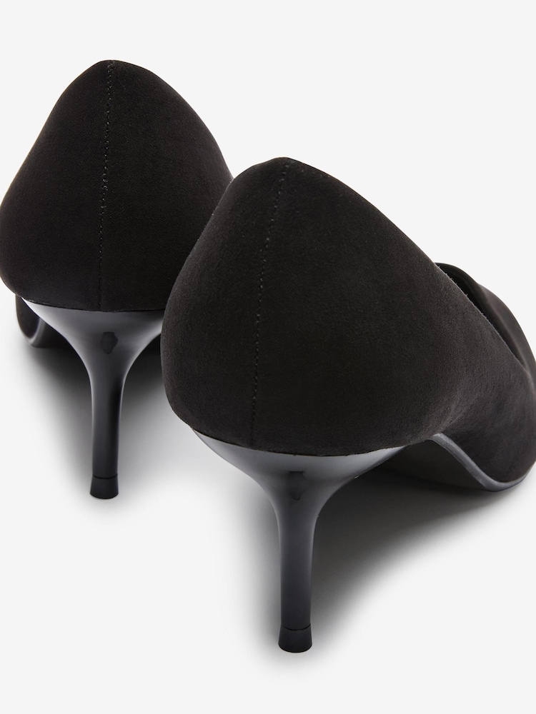 Black Regular/Wide Fit Forever Comfort® Asymmetric Kitten Court Shoes - Image 5 of 5