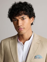 Neutral Regular Fit Linen Blend Blazer - Image 4 of 5