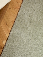Sage Green Cosy Washable Shaggy Runners - Image 3 of 5