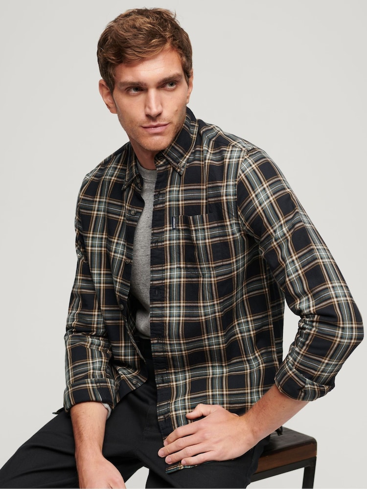Superdry Black Vintage Check Shirt - Image 1 of 6