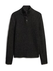 Черный - джемпер с высоким воротом на пуговицах Superdry - Image 4 of 6