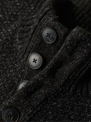 Черный - джемпер с высоким воротом на пуговицах Superdry - Image 6 of 6