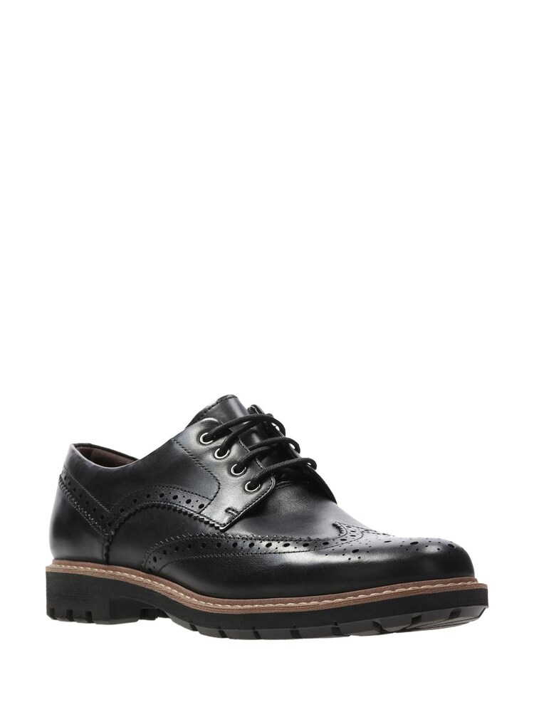 Clarks Black Batcombe Wing Shoes - Image 1 of 9