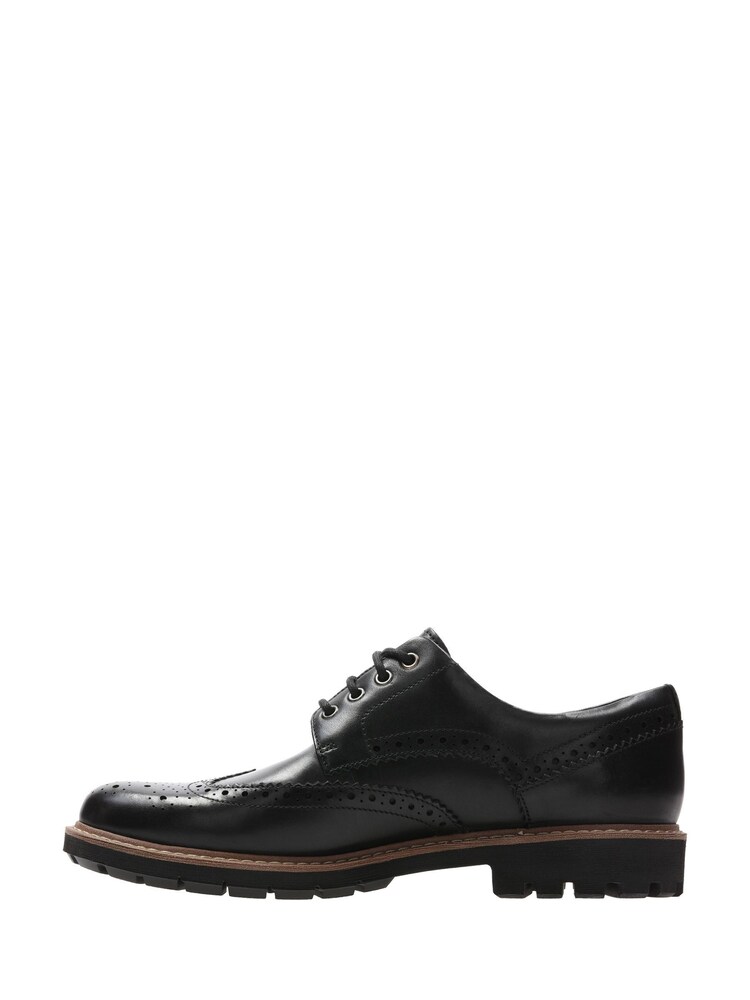 Clarks Black Batcombe Wing Shoes - Image 2 of 9
