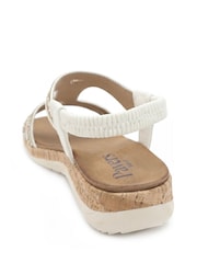 Pavers White Wide Fit Elasticated Sandals - Image 3 of 5