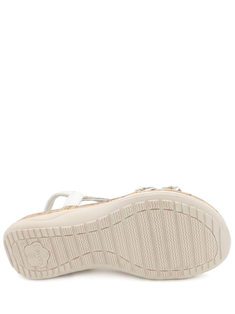 Pavers White Wide Fit Elasticated Sandals - Image 5 of 5