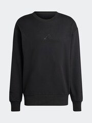 adidas Black ALL SZN French Terry Crew 100% Cotton Sweatshirt - Image 5 of 5