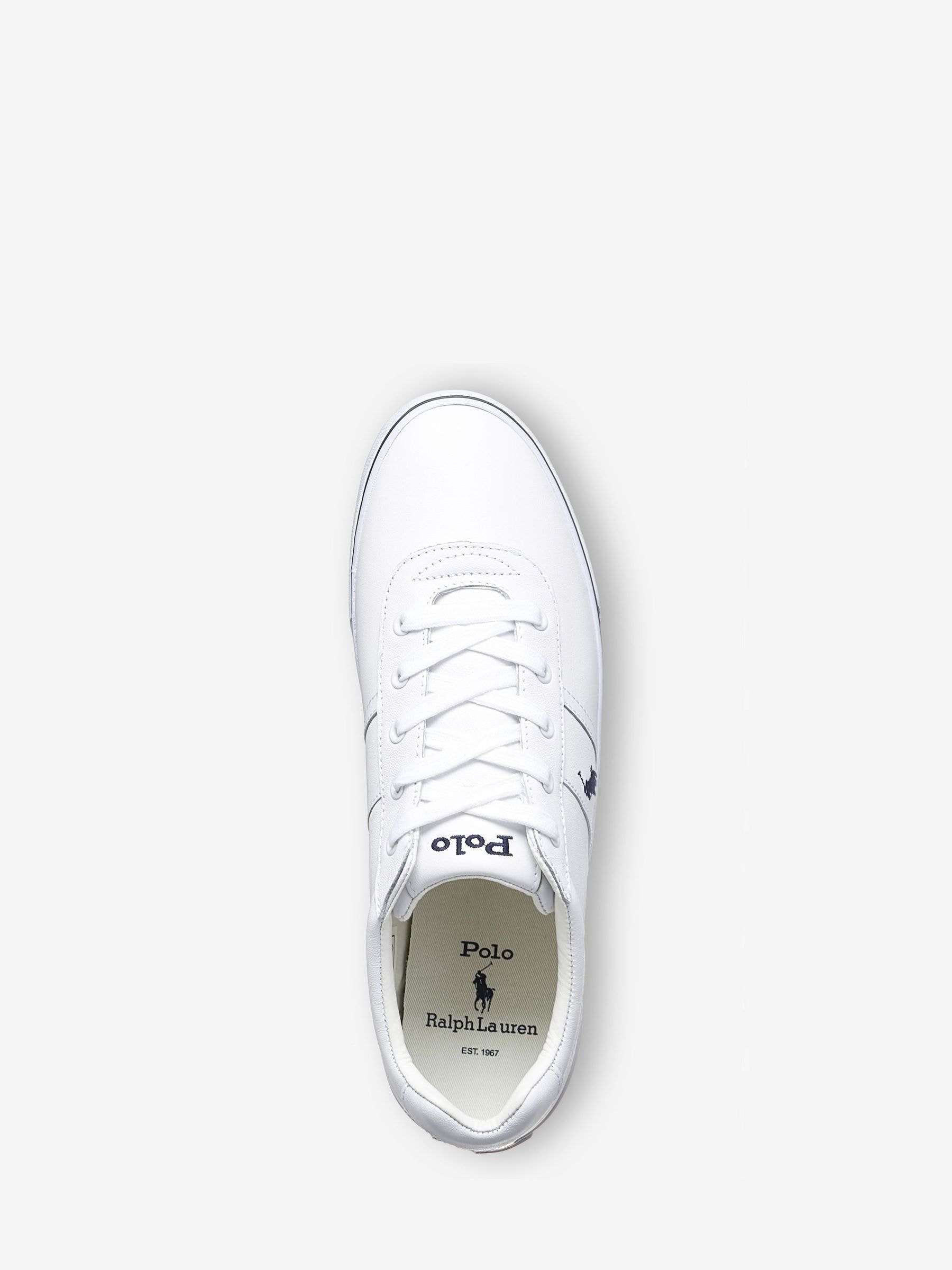 Buy Polo Ralph Lauren White Hanford Leather Trainer from Next Norway