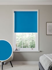 Cyan Blue Solstice Made to Measure Blackout Roller Blind - Image 1 of 6