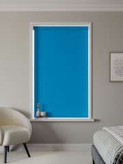 Cyan Blue Solstice Made to Measure Blackout Roller Blind - Image 2 of 6