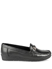 Pavers Black Casual Leather Moccasins - Image 2 of 5