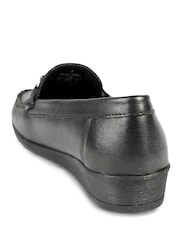 Pavers Black Casual Leather Moccasins - Image 4 of 5