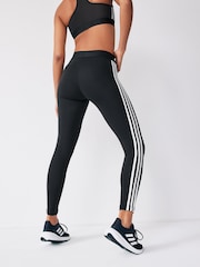adidas Black Sportswear 3 Stripes Leggings - Image 2 of 10