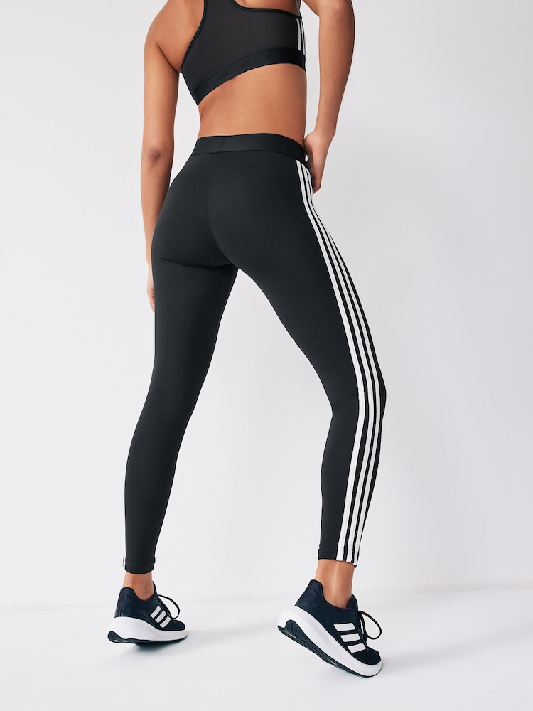 adidas Black Sportswear 3 Stripes Leggings - Image 2 of 10