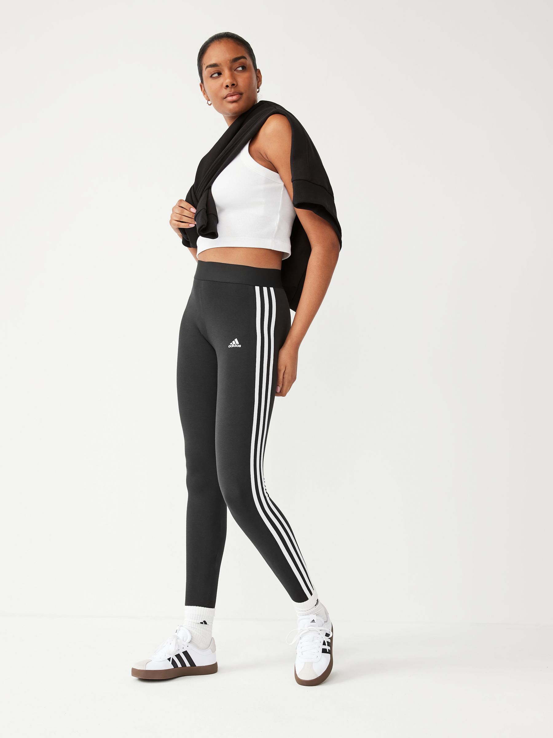 Buy adidas Black Sportswear 3 Stripes Leggings from Next USA