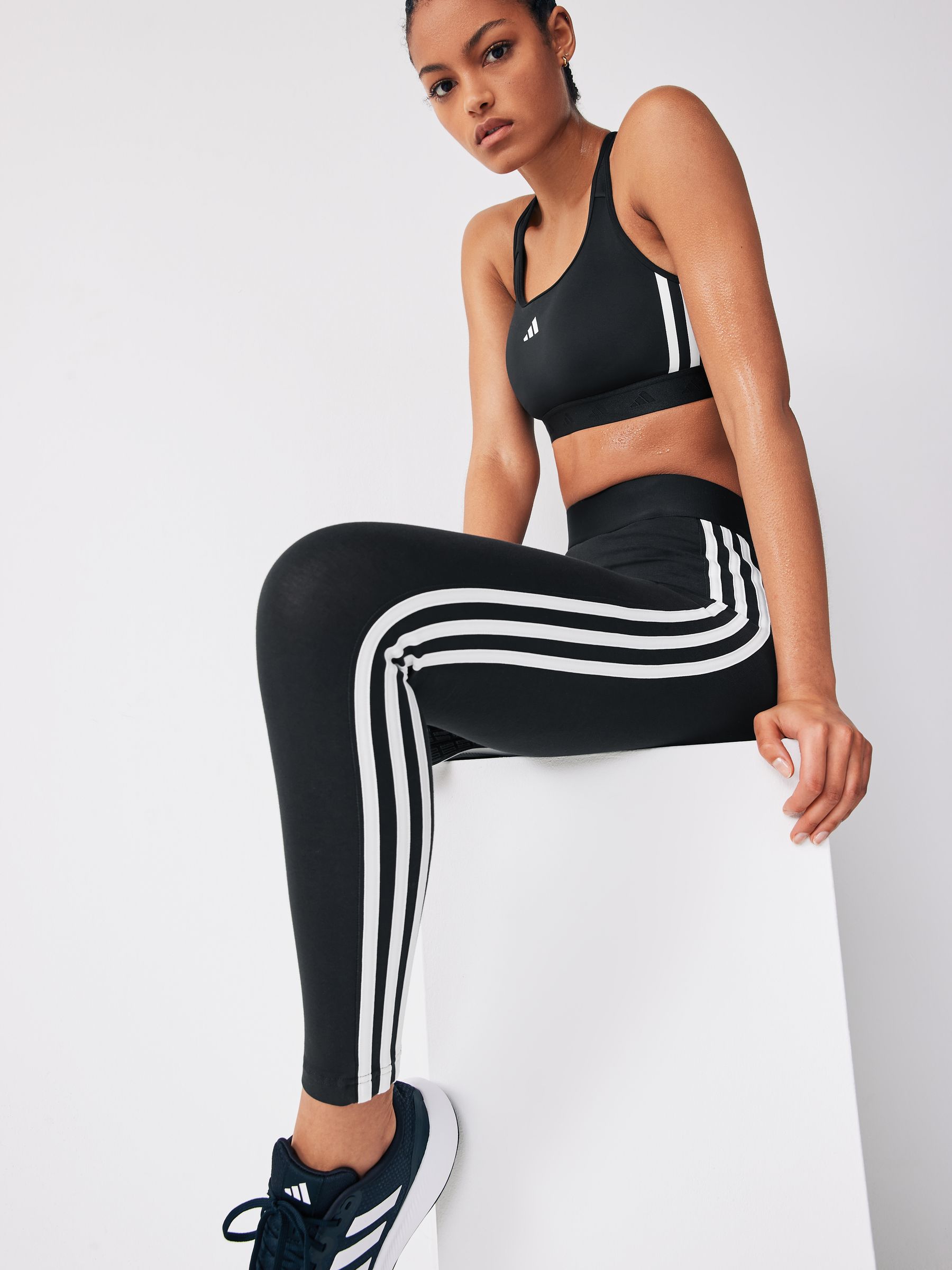 Buy adidas Black Sportswear 3 Stripes Leggings from Next USA