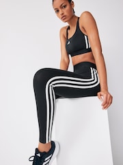 adidas Black Sportswear 3 Stripes Leggings - Image 6 of 10