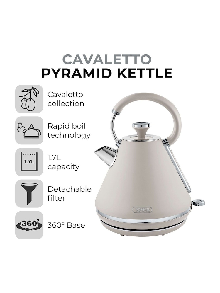 Tower Cream Cavaletto 1.7L 3KW Kettle - Image 2 of 8