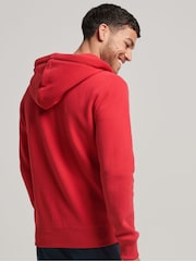 Superdry Dark Red Essential Logo Zip-Up Hoodie - Image 2 of 9