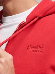 Superdry Dark Red Essential Logo Zip-Up Hoodie - Image 5 of 9