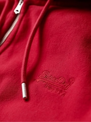 Superdry Dark Red Essential Logo Zip-Up Hoodie - Image 7 of 9
