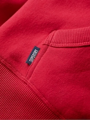Superdry Dark Red Essential Logo Zip-Up Hoodie - Image 8 of 9