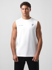 Gym King White Fight Division Circle Tank - Image 1 of 4