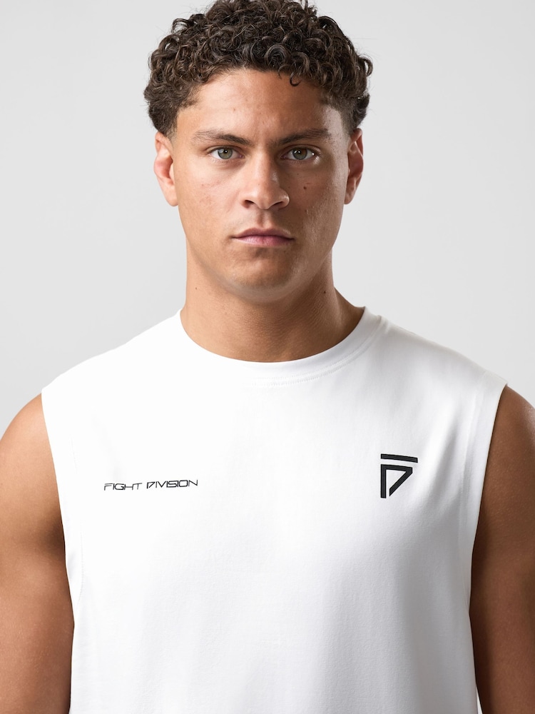 Gym King White Fight Division Circle Tank - Image 4 of 4