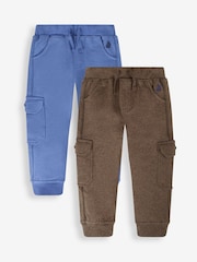 JoJo Maman Bébé Brown 2-Pack Cargo Joggers - Image 1 of 7