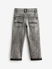 Light Grey Loose Fit Cotton Rich Stretch Jeans (3-17yrs) - Image 2 of 3