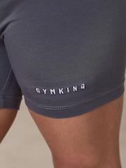 Gym King Grey Junior Shadow 3" Jersey Shorts - Image 3 of 4