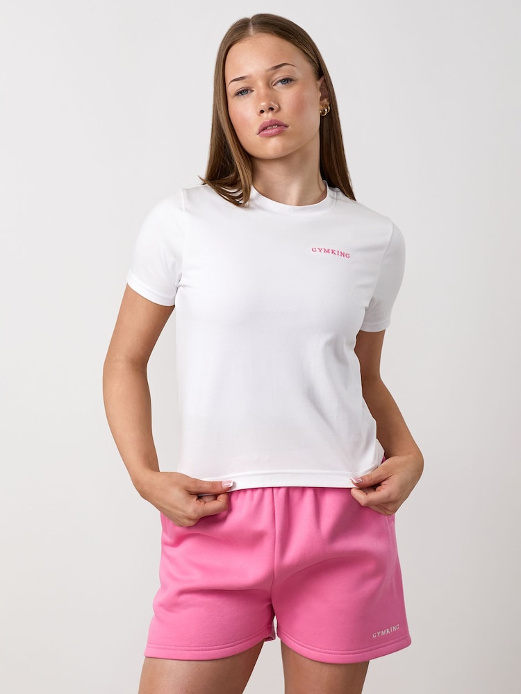Gym King White Mini 365 Fitted T-Shirt - Image 4 of 4 Gym King White Mini 365 Fitted T-Shirt - Image 4 of 4