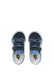 Темно-синий - Детские кроссовки Vans Kids Old Skool V - Изображение 4 из 7